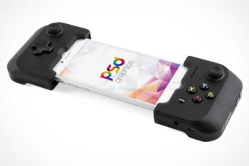Free iPhone Game Controller Mockup in PSD