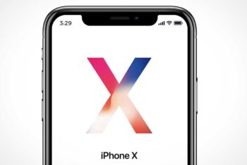 Free iPhone X Branding Mockup in PSD