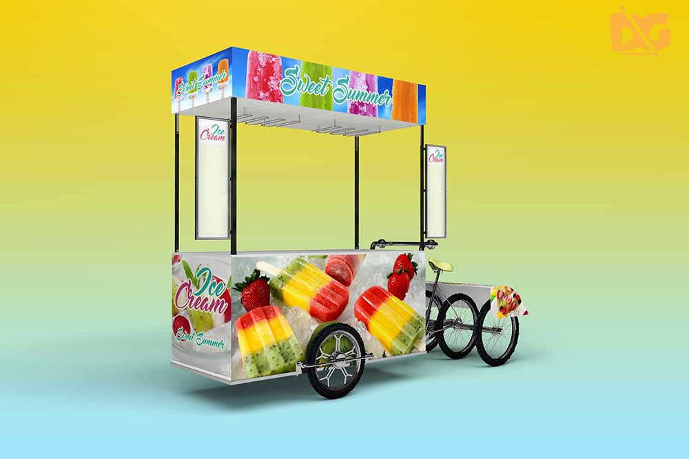 ice cream cart mockup