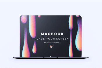 Macbook Perspective Mockup In Modern Design