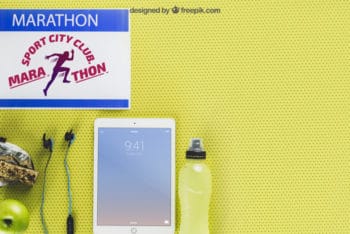 Free Marathon Concept Plus iPad Mockup