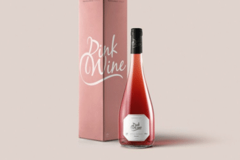 Pink Colored Bottle PSD Mockup – Nice Look & Useful Features
