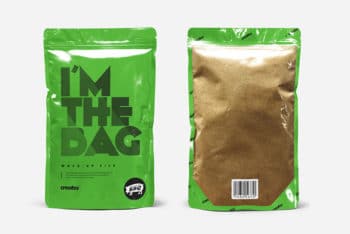 Free Standup Pouch Packaging Mockup In PSD