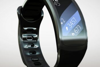 Free Glossy Smartwatch Design Mockup in PSD