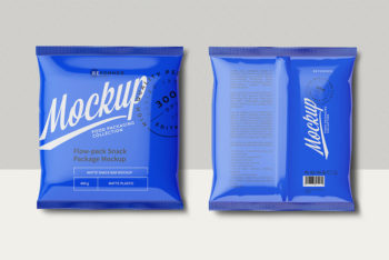Snack Packaging Label Mockup In PSD