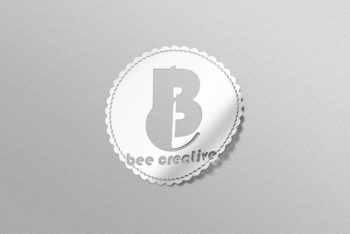 Free Sticker Logo Mockup