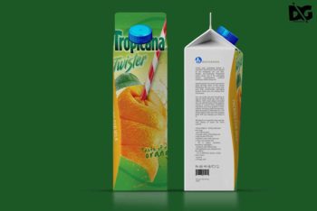 Free Download Tetra Juice Packaging Mockup