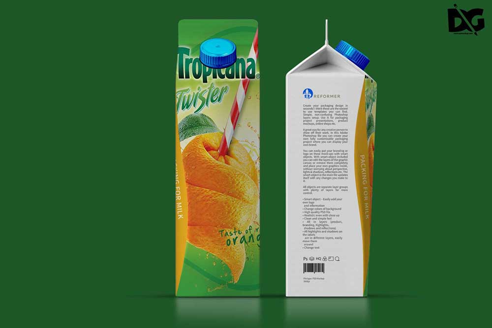 terta juice packaging mockup