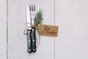Free Thanksgiving Cutlery Concept Mockup