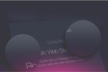 Free Customizable Website Screen Mockup in PSD