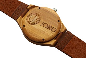 Wooden Watch Logo Mockup in PSD