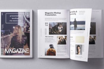 Well-designed Magazine PSD Mockup