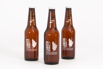 Beer Bottle PSD Mockup ( A Set of 3) Available For Free