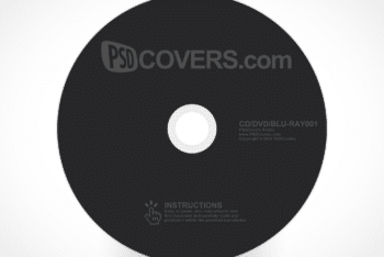 Free Customizable DVD BluRay Disc Mockup in PSD