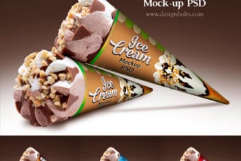 Ice Cream Cone PSD Mockup – Attractive Look & Useful Features