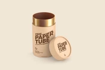 Sober-designed Paper Tube PSD Mockup