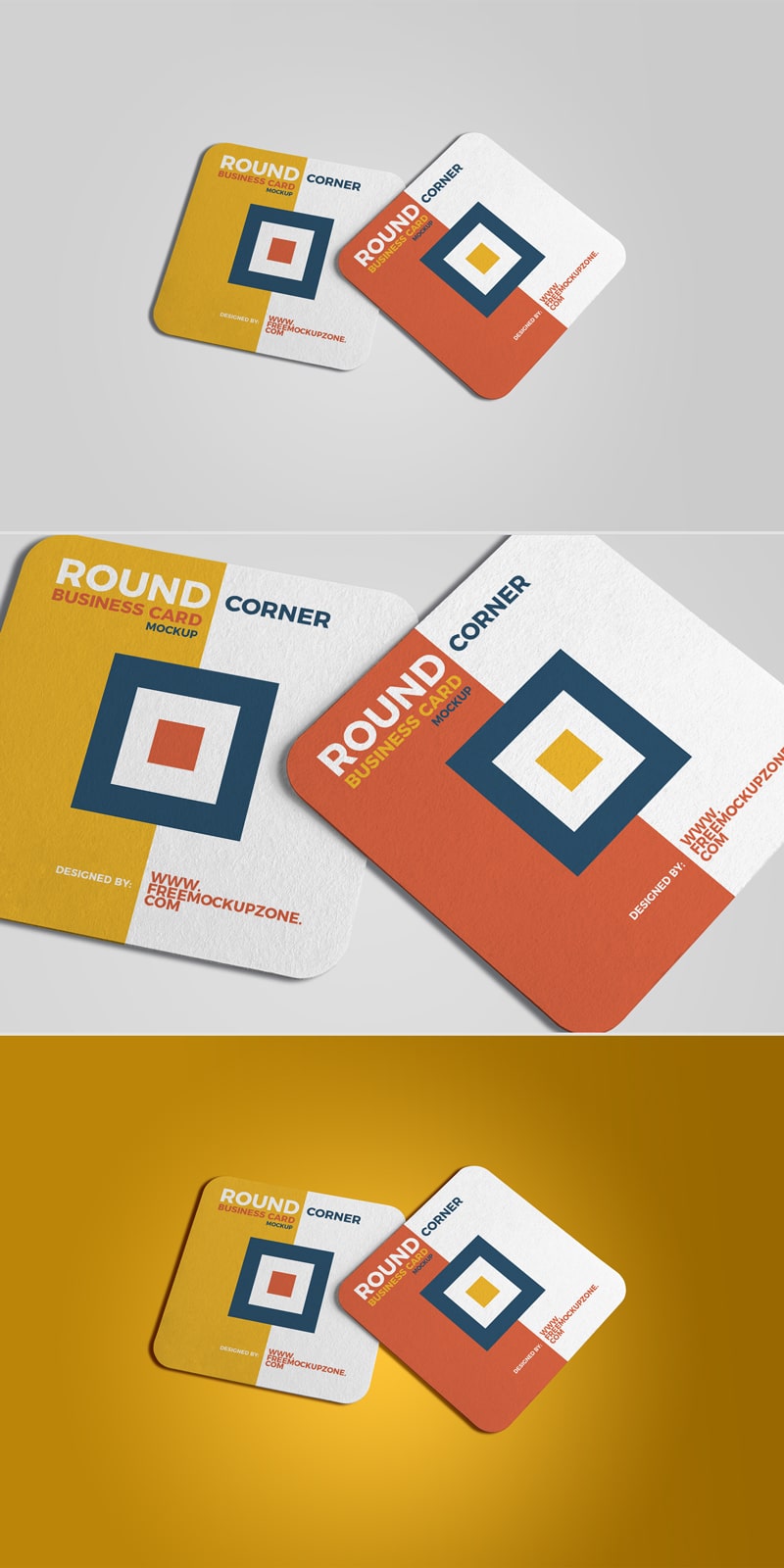 Square Round Corner Business Cards