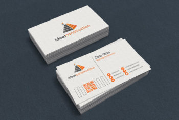 Business Card PSD Template Mockup Available in Black & White Design