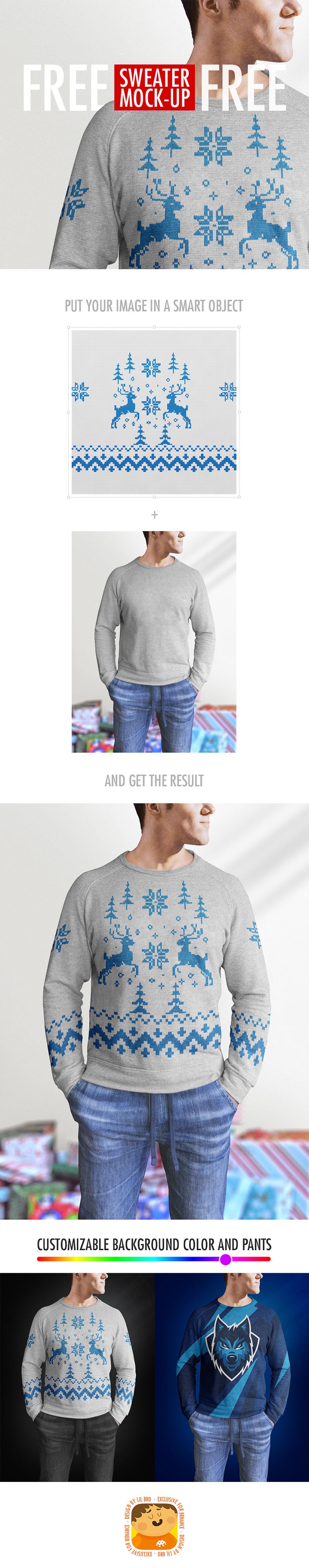 Realistic Men Sweater Design