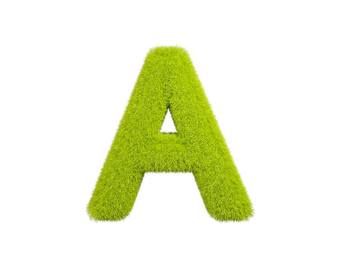 Complete Grass Alphabet Letters