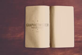 Free Customizable Hipster Notepad Mockup in PSD