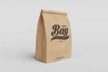 Brown Paper Bag PSD Mockup Available for Free