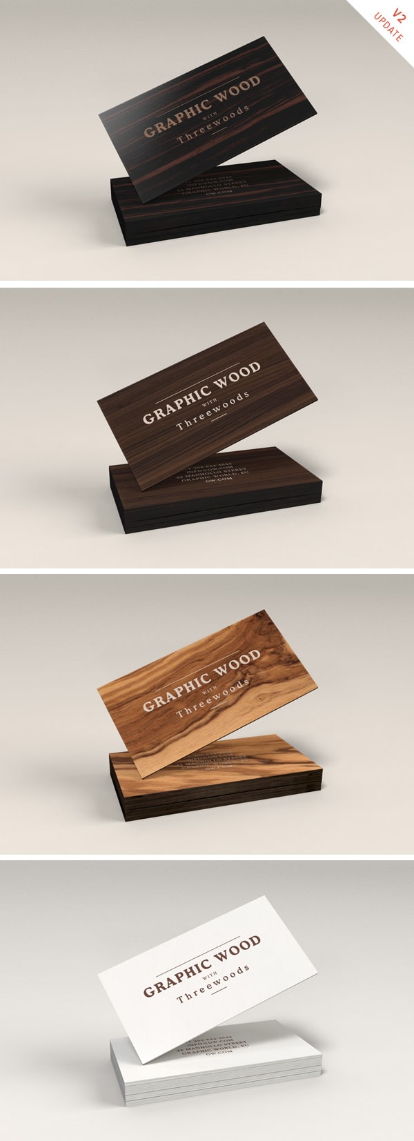 Awesome Classy Wooden Business Cards