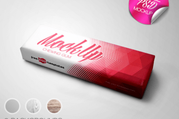Photorealistic Chewing Gum PSD Mockup Available for Free