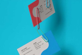 Creative Clipped Business Card Mockup