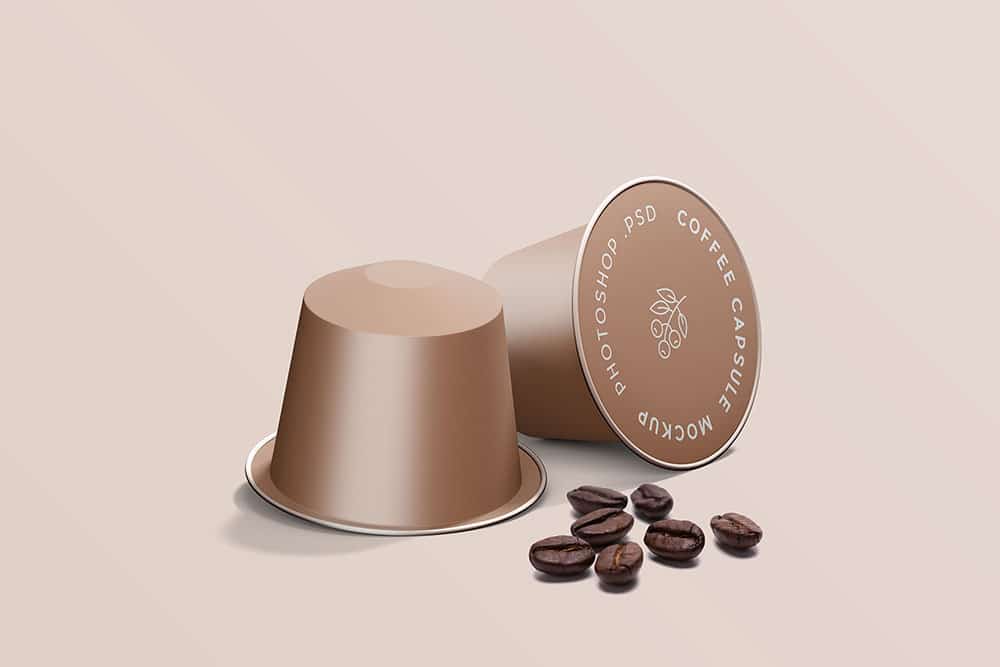 espresso coffee capsule mockup