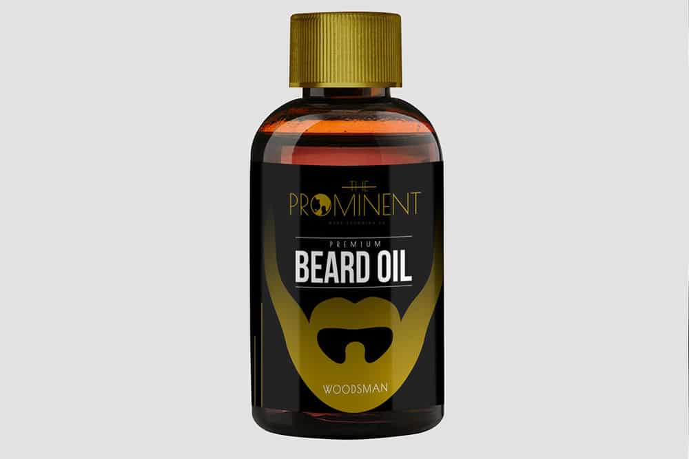 free beard oil bottle psd mockup