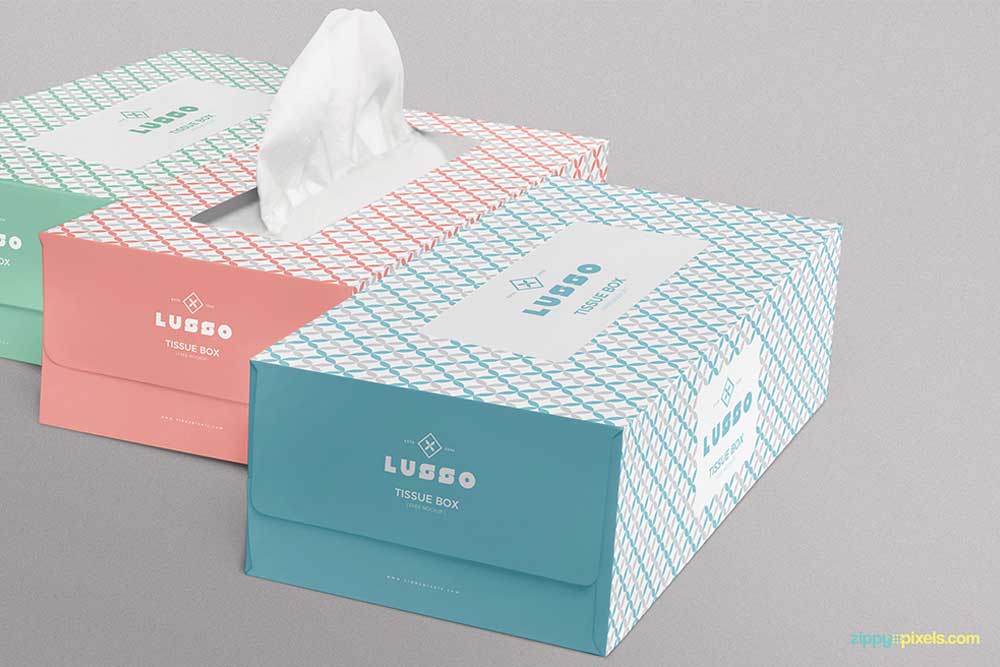 free tissue box mockup