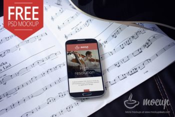 Free Samsung Smartphone Musician Scene Mockup