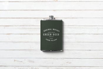 Free Hip Flask Mockup In PSD
