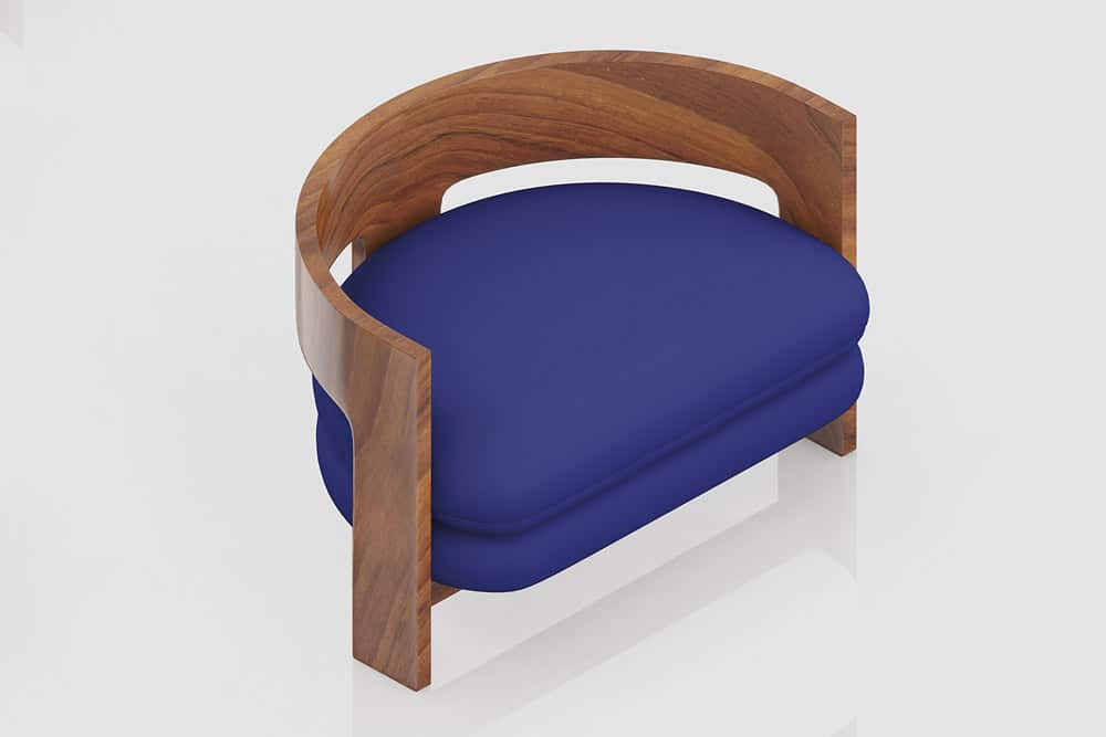 isometric armchair cushion mockup