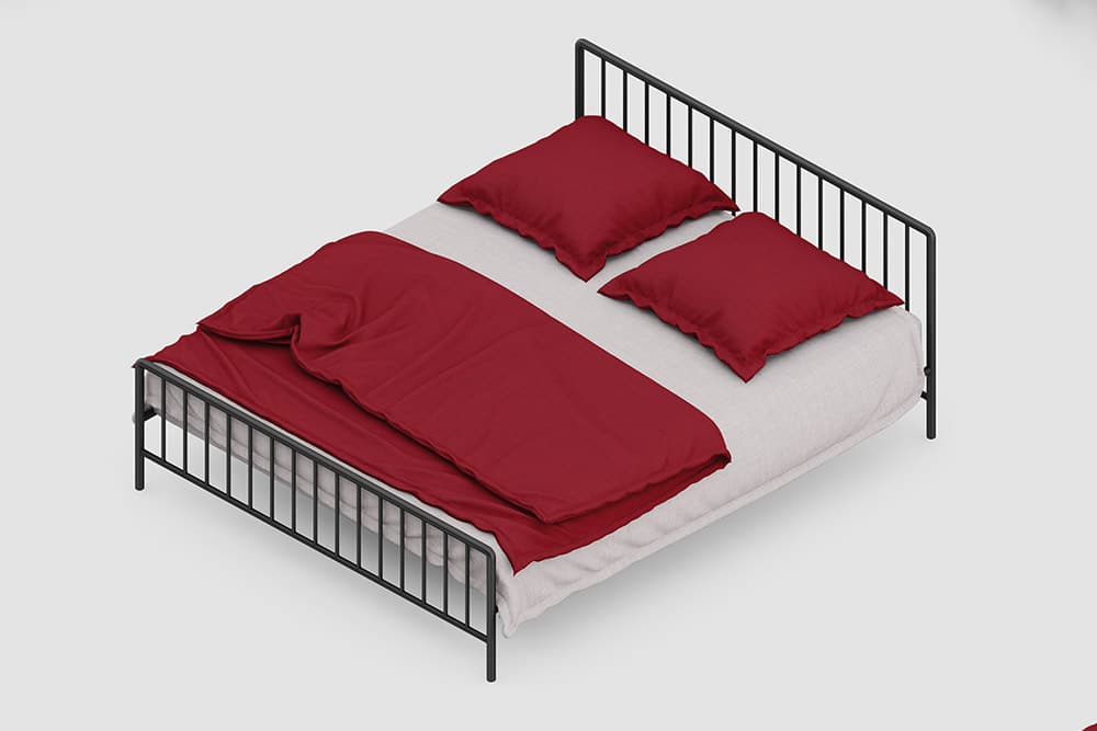 isometric bed mockup
