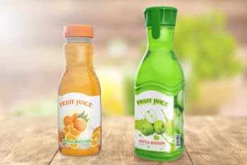 Juice Bottle Mockup In PSD
