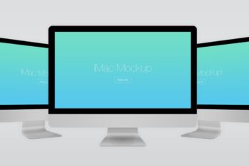 Free iMac Retina Display 5K Mockup in PSD