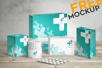 Medicine Packaging PSD Mockup Available With Easy to Edit Features