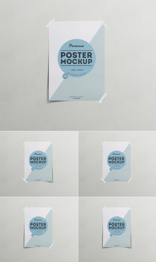 Taped Poster Template