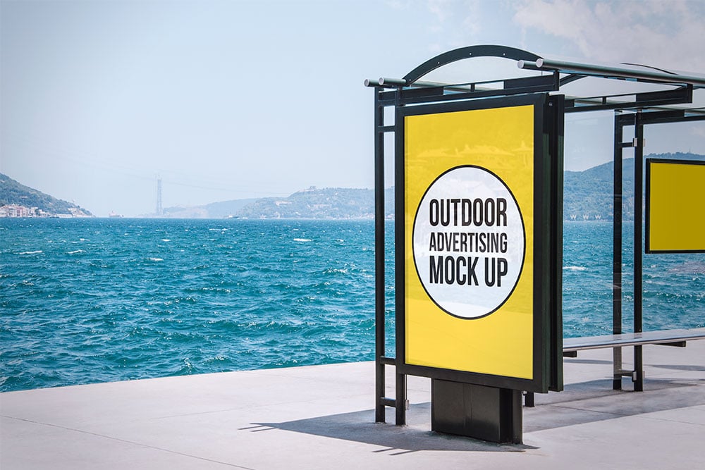 outdoor advertising billboard free mockup