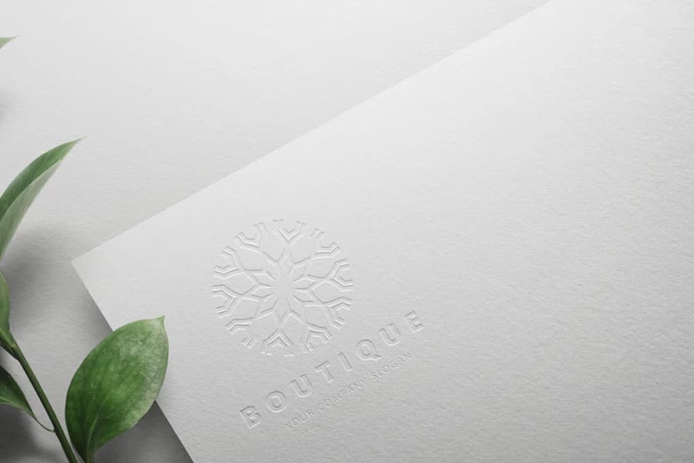 paper logo mockup