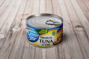 Round Tin Can Mockup In PSD