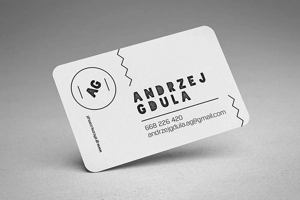 rounded business card mockup