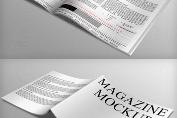 Magazine Mockup Available With Customizable Features