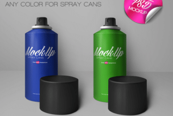 Spray Can PSD Mockup Available For Free