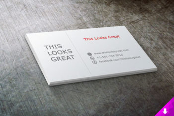Free Business Card Mockup Available With Customizable Features