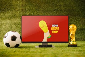 Free World Football Cup Plus TV Mockup