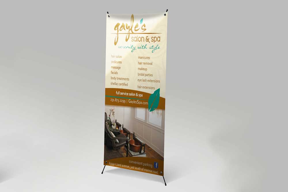 x stand banner mockup