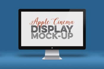 Free Apple Screen Cinema Display Mockup in PSD